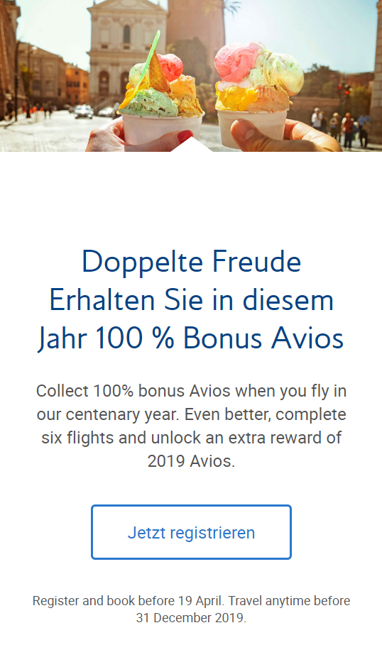 100 % Bonus Avios auf die nächsten 6 Flüge mit British Airways Details