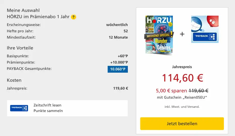 10 060 Payback Punkte Miles More Meilen Fur 114 Mit Einem Abo Reisenmitpunkten De