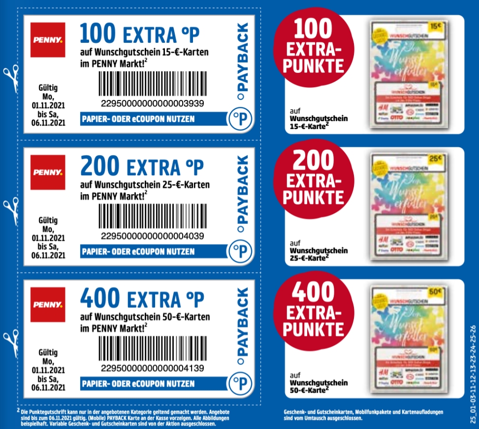 Payback Prämien Gutschein Code 222 Punkte Ab 1. November wieder PAYBACK Extra Punkte auf Wunschgutscheine bei